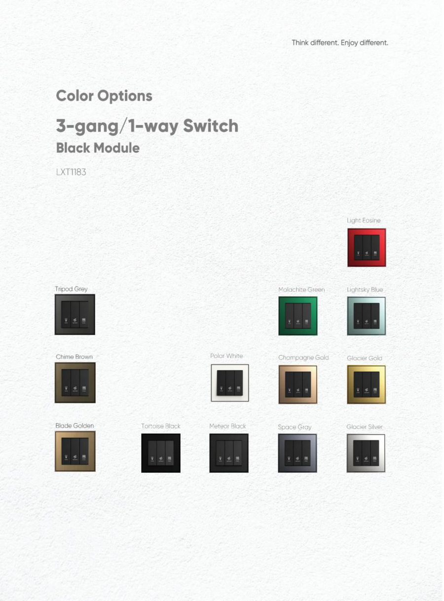 3-Gang / 1-Way Switch view 4