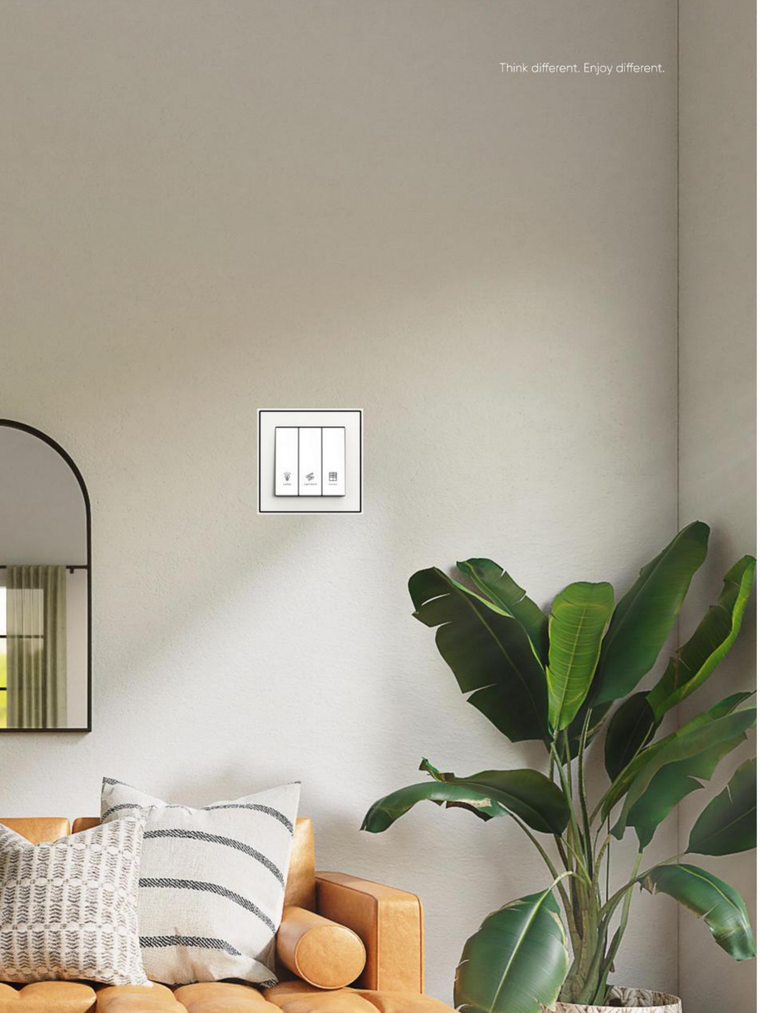 LXT1183 3-Gang / 1-Way Switch — KNX Mechanical switch, Dubai UAE