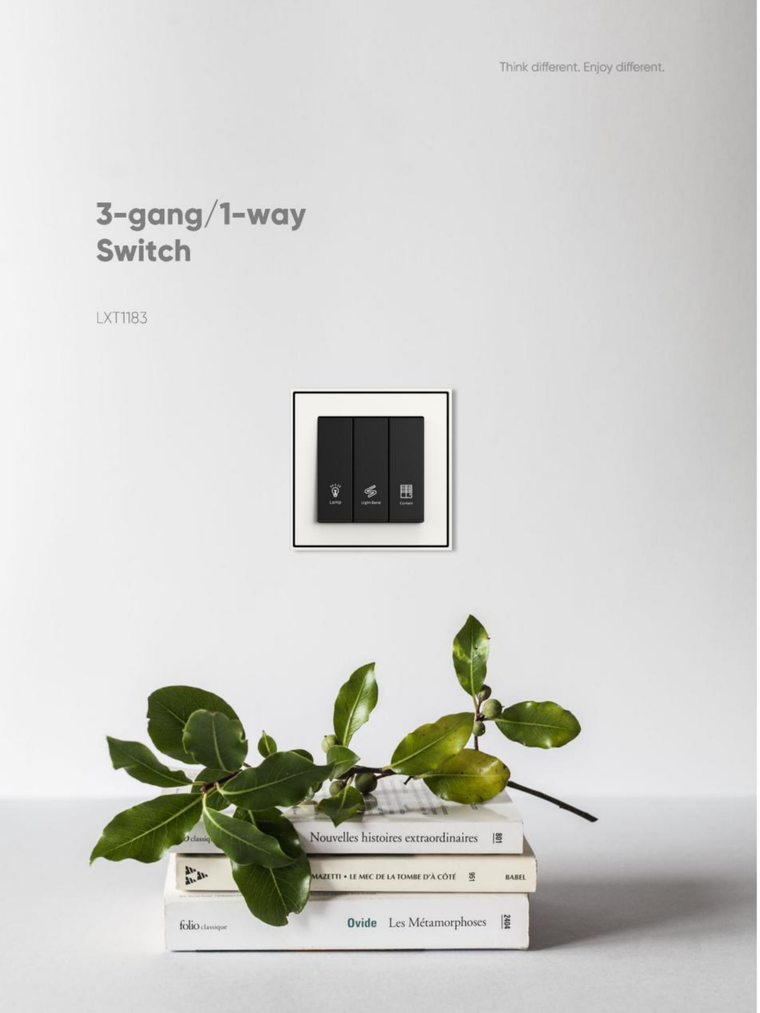 3-Gang / 1-Way Switch view 2